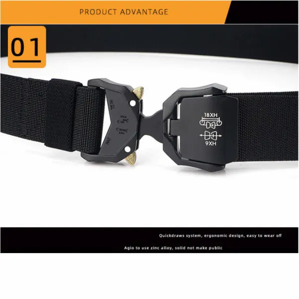 Outdoor Tactical Belt Quick Release Aluminum Alloy Outer Belt