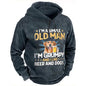 Men's Pullover Hoodie Sweatshirt Navy Blue Coffee Hooded Dog Graphic Prints Top