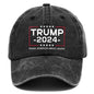 Maga Flight Make American Great Pure Cotton Washed Distressed Retro Sun Hat Baseball Cap