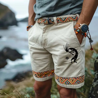 Men's Vintage Ethnic Aztec Tribal Print Surf Shorts Beach Vacation Daily Hawaii Casual Walkshort