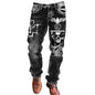 Men's Cargo Pants Rock Band Skull Print Vintage Distressed Utility Outdoor Pants