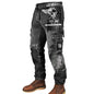 Men's Cargo Pants Rammstein Rock Band Skull Vintage Distressed Utility Outdoor Pants