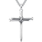 Mens Simple Cross Nail Necklace Pendant