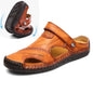 Men's Genuine Leather Two Wear Beach Sandals