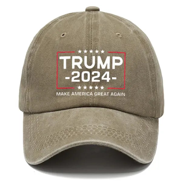 Maga Flight Make American Great Pure Cotton Washed Distressed Retro Sun Hat Baseball Cap