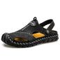 Men's Genuine Leather Two Wear Wear-resistant Sandals And Slippers