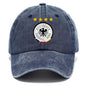 Germany Football DFB Unisex Washed Cotton Sun Hat Vintage Print Casual Cap