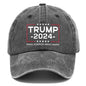 Maga Flight Make American Great Pure Cotton Washed Distressed Retro Sun Hat Baseball Cap