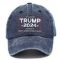 Maga Flight Make American Great Pure Cotton Washed Distressed Retro Sun Hat Baseball Cap