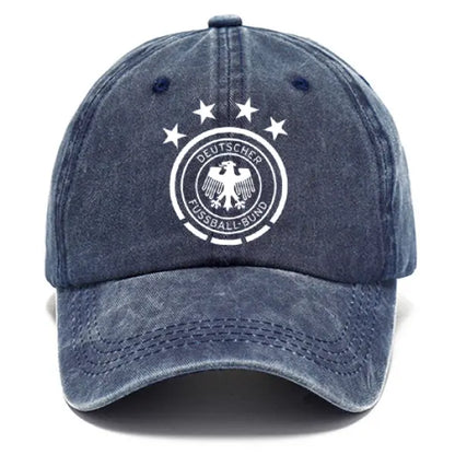 Washed Cotton Sun Hat Vintage Football Race DFB 2024 Germany Outdoor Casual Cap