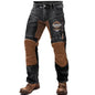 Men's Motorcycle Pants Outdoor Vintage Yellowstone Washed Cotton Washed Zippered Pocket Trousers