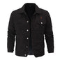 Men's Jacket Vintage Outdoor Denim Cowboy Pocket Lapel Coat