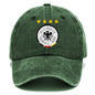 Germany Football DFB Unisex Washed Cotton Sun Hat Vintage Print Casual Cap