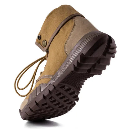 Men's Canvas Tactical Boots Mid-cut Breathable Outdoor Boot