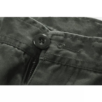 Men's Outdoor Vintage Washed Cotton Washed Multi-pocket Tactical Pants