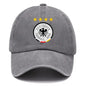 Germany Football DFB Unisex Washed Cotton Sun Hat Vintage Print Casual Cap