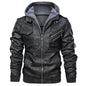 Mens Outdoor Cold-proof Motorcycle Leather Jacket