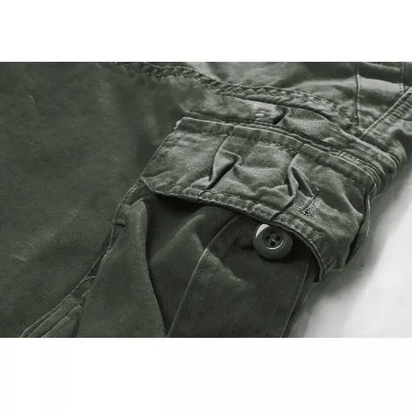 Men's Outdoor Vintage Washed Cotton Washed Multi-pocket Tactical Pants