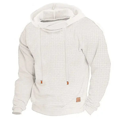 Men's Hoodie Outdoor Sports Solid Color Long Sleeve Daily Tops Apricot