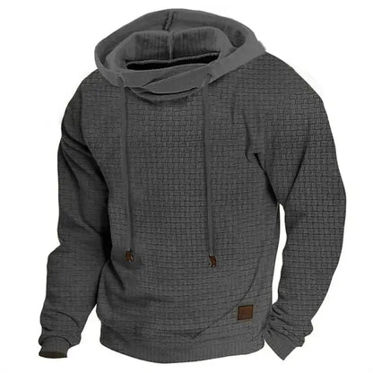 Men's Hoodie Outdoor Sports Solid Color Long Sleeve Daily Tops Apricot