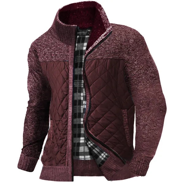 Men's Outdoor Warm Fleece Stand Collar Sweater Cardigan