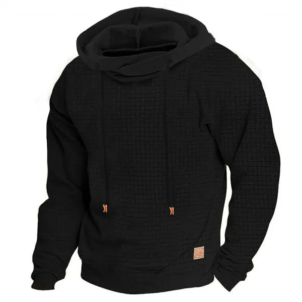 Men's Hoodie Outdoor Sports Solid Color Long Sleeve Daily Tops Apricot